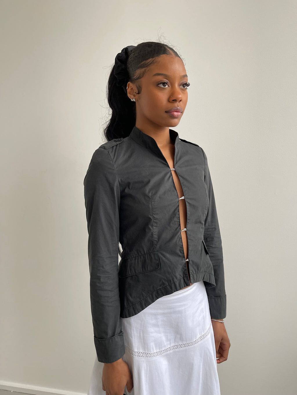 Hugo Boss charcoal grey/black hook light jacket