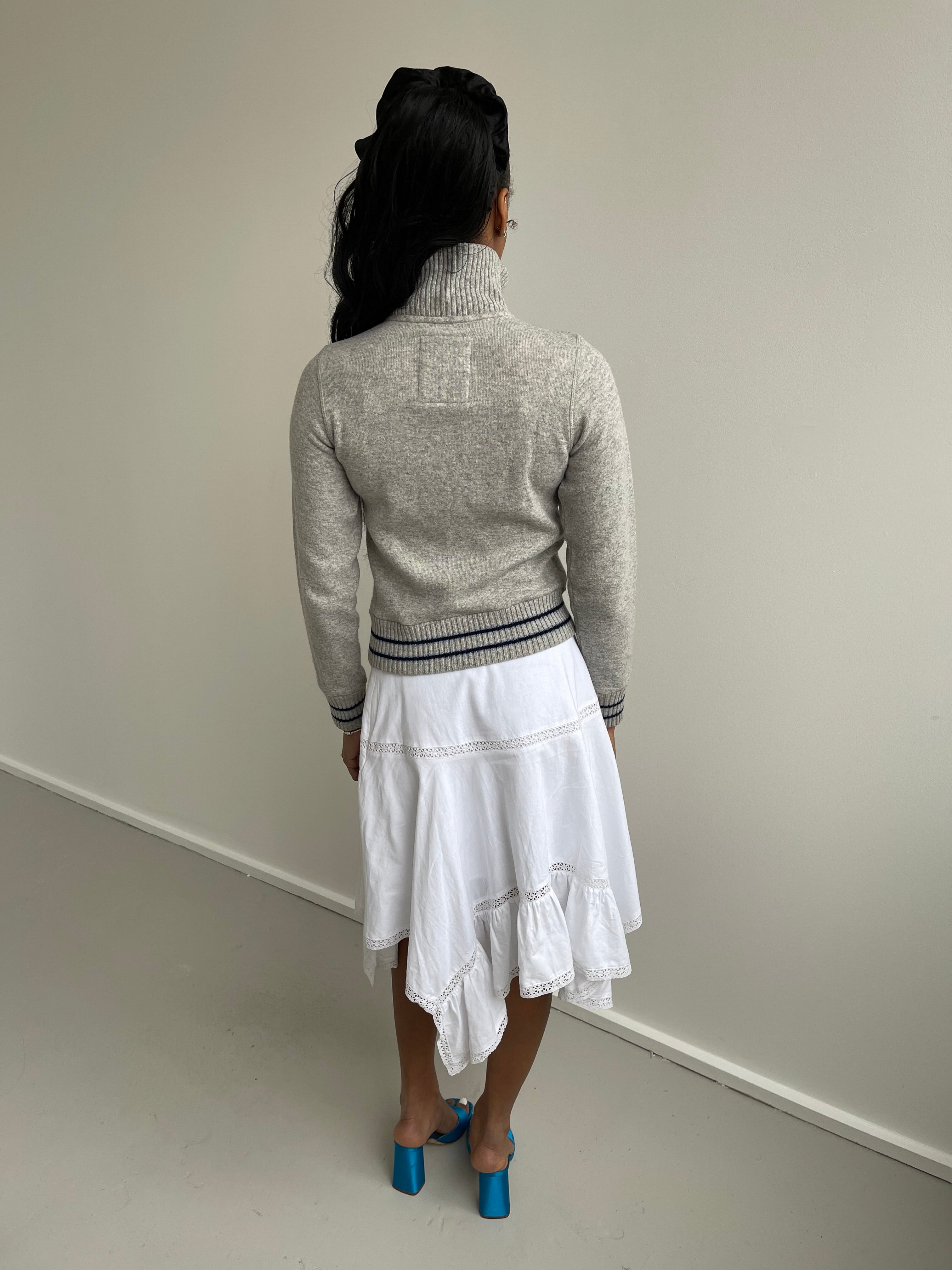 Vintage Woolrich grey knit zip up jumper