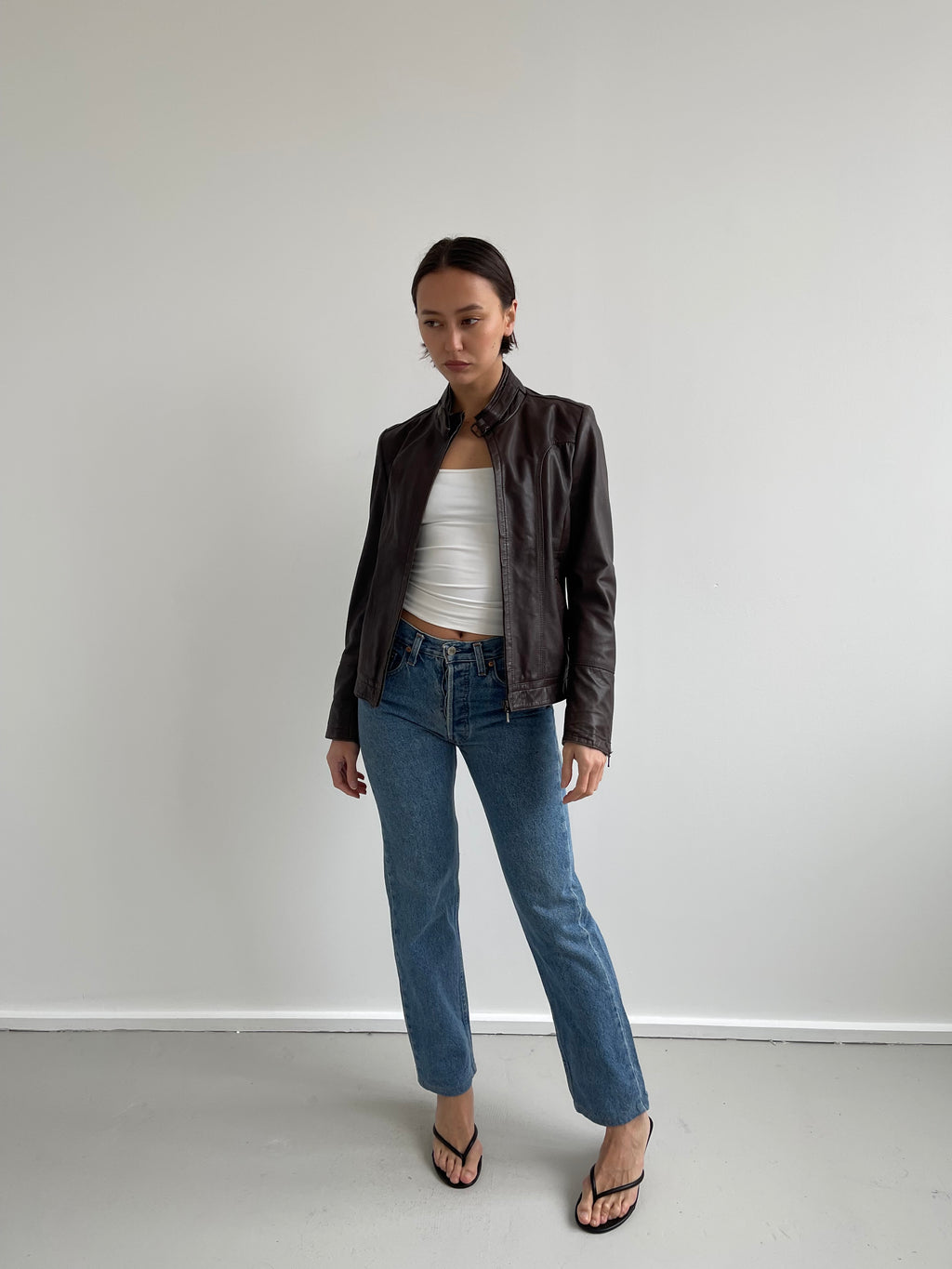 Conbipel brown leather jacket