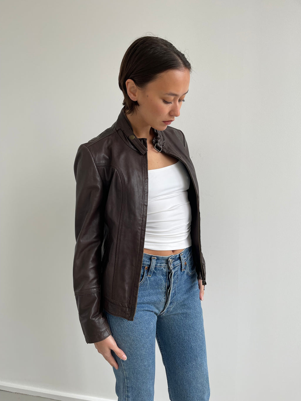 Conbipel brown leather jacket