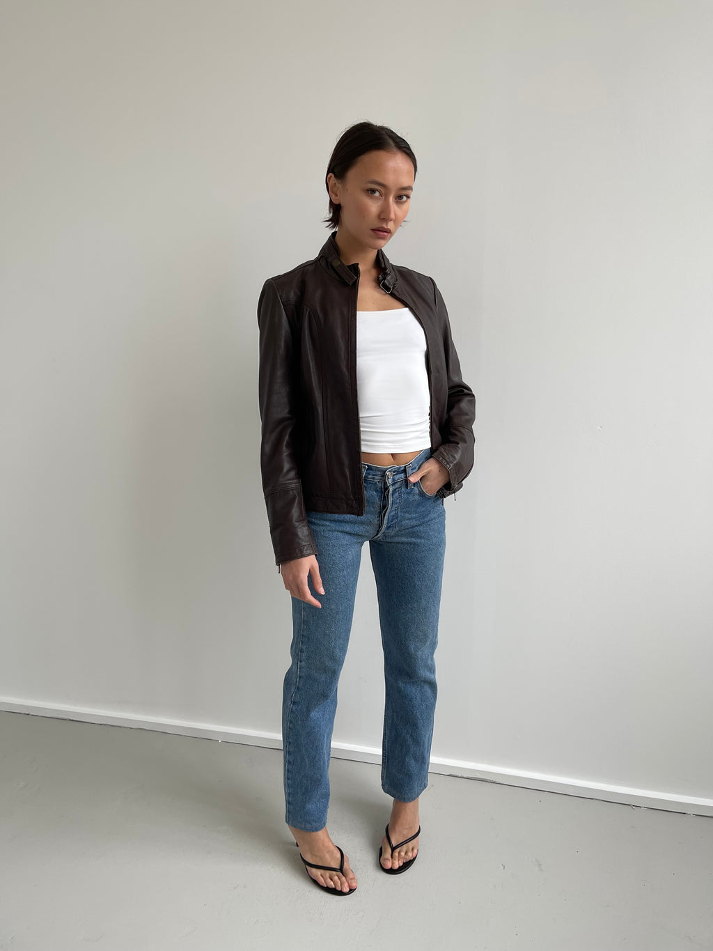 Conbipel brown leather jacket
