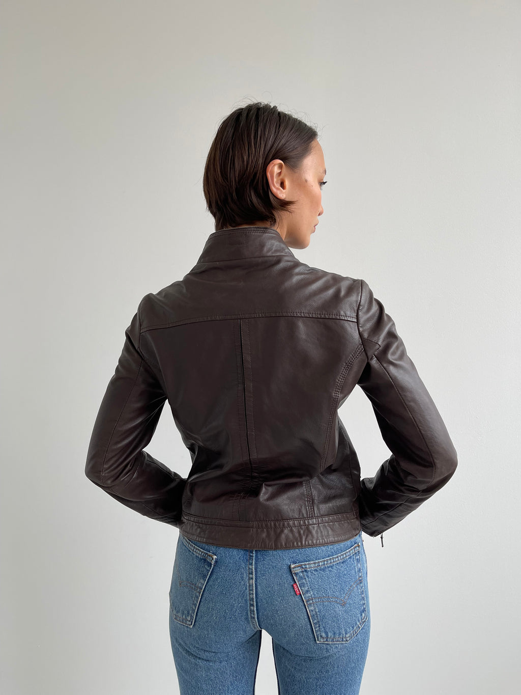 Conbipel brown leather jacket