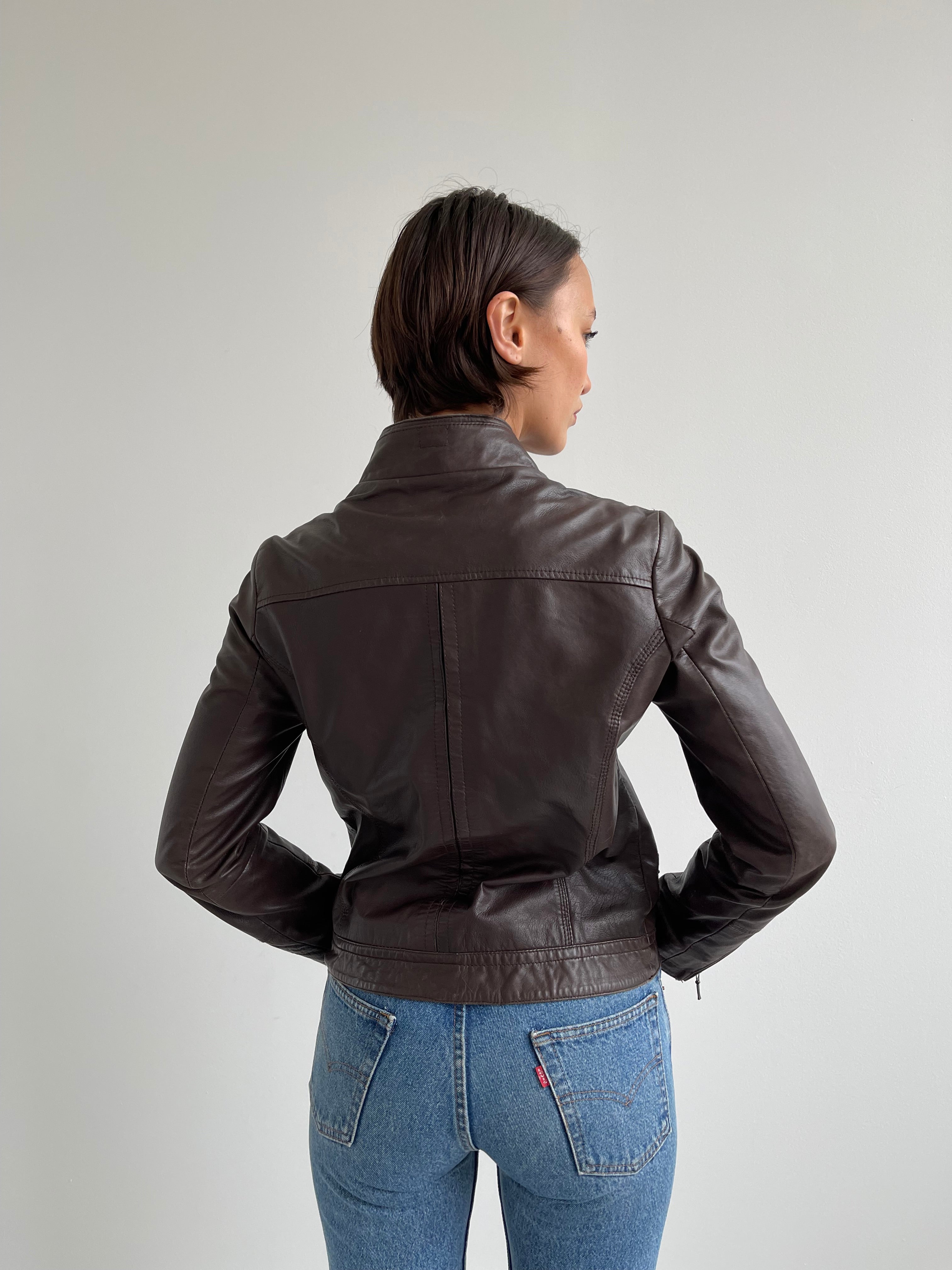 Conbipel brown leather jacket