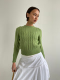 Vintage green cable knit jumper