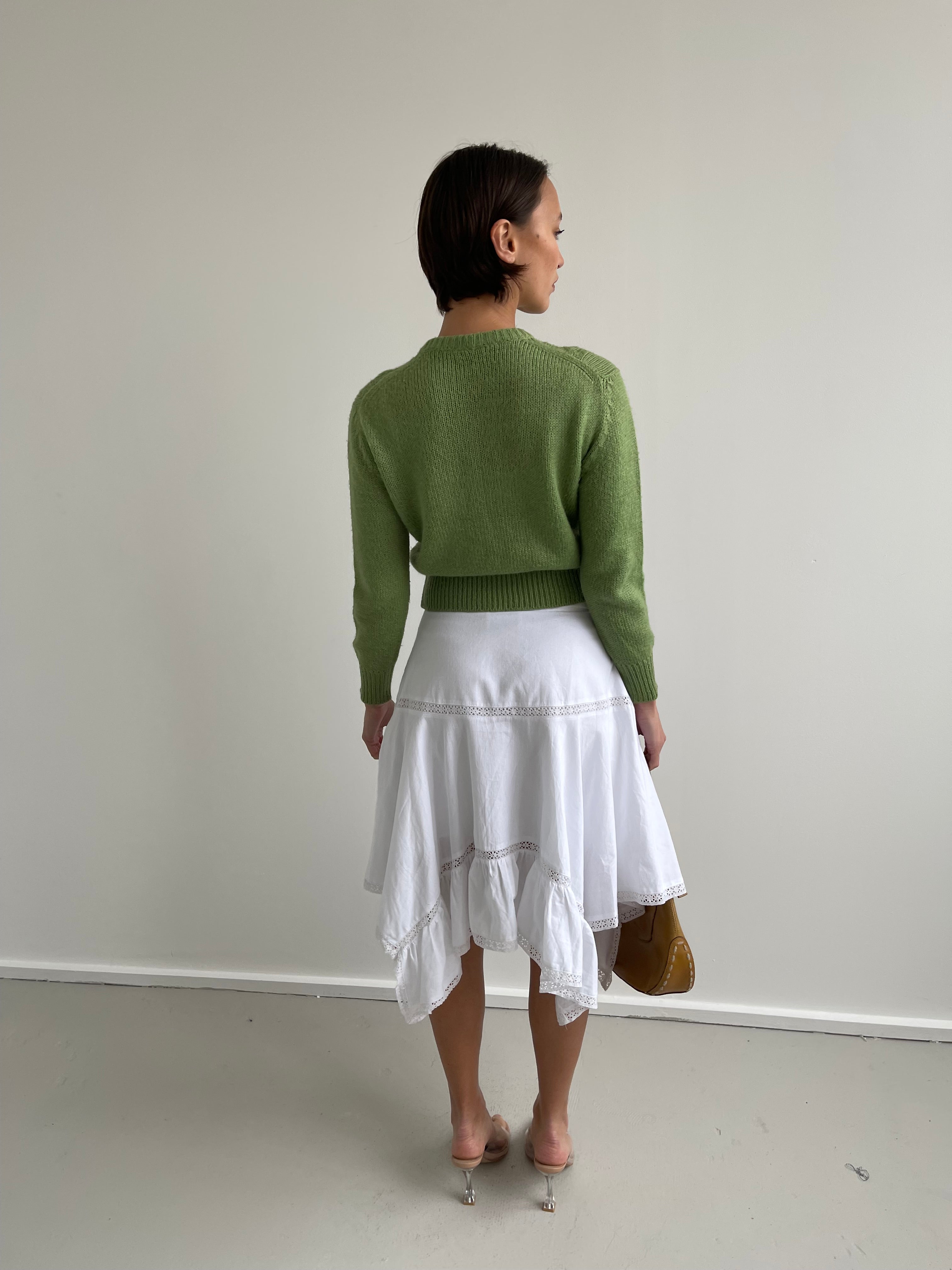 Vintage green cable knit jumper