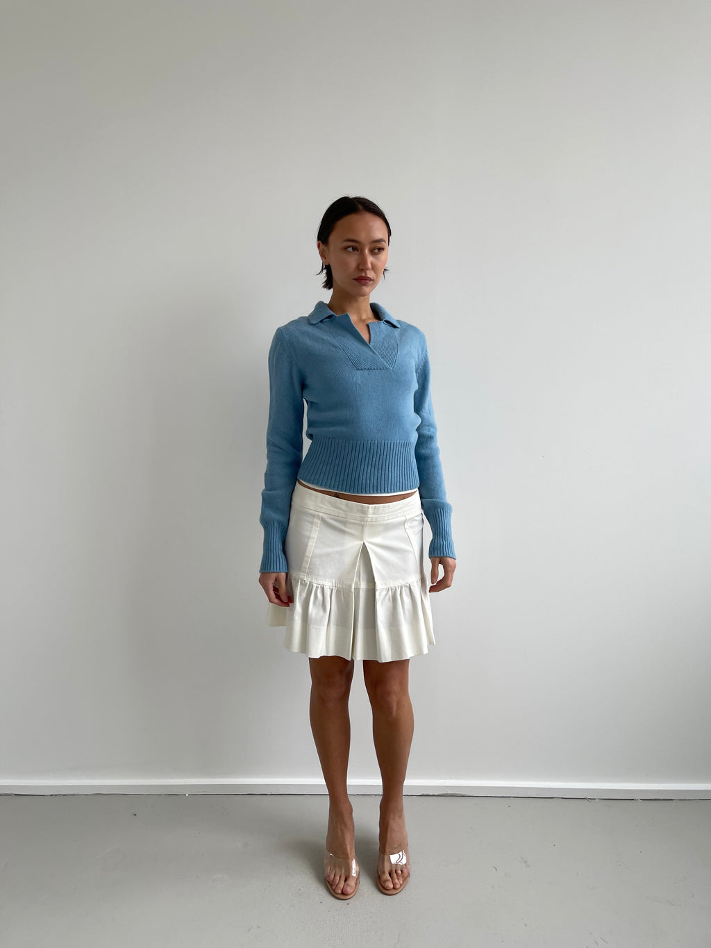 United Colors of Benetton cream mini skirt