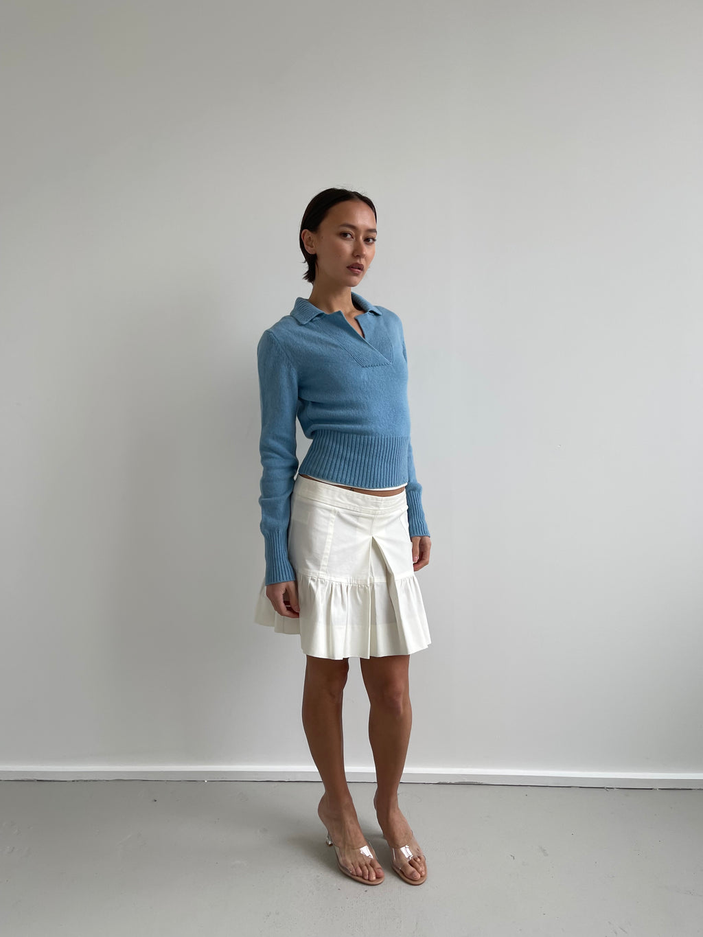 United Colors of Benetton cream mini skirt