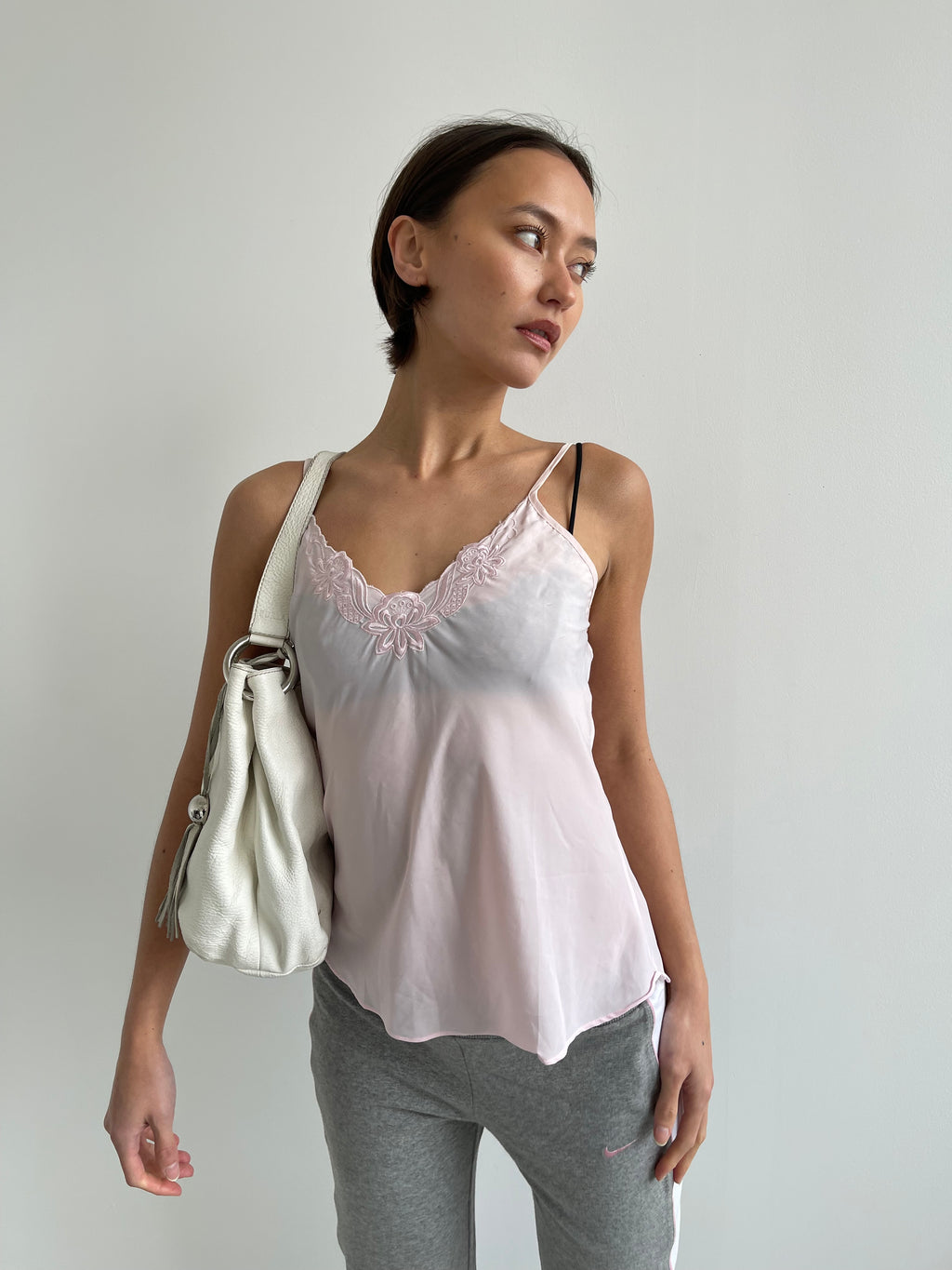 baby pink vintage cami top