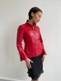 Vintage red leather jacket