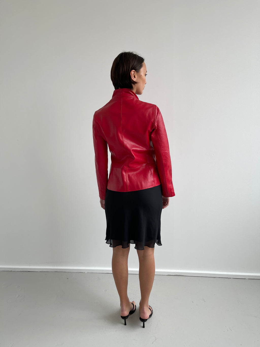 Vintage red leather jacket