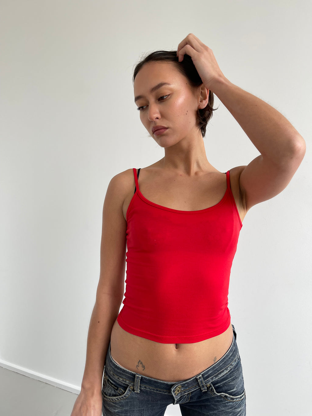 Simple red cami top