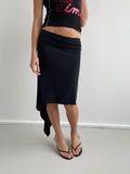 Vintage asymmetric midi skirt