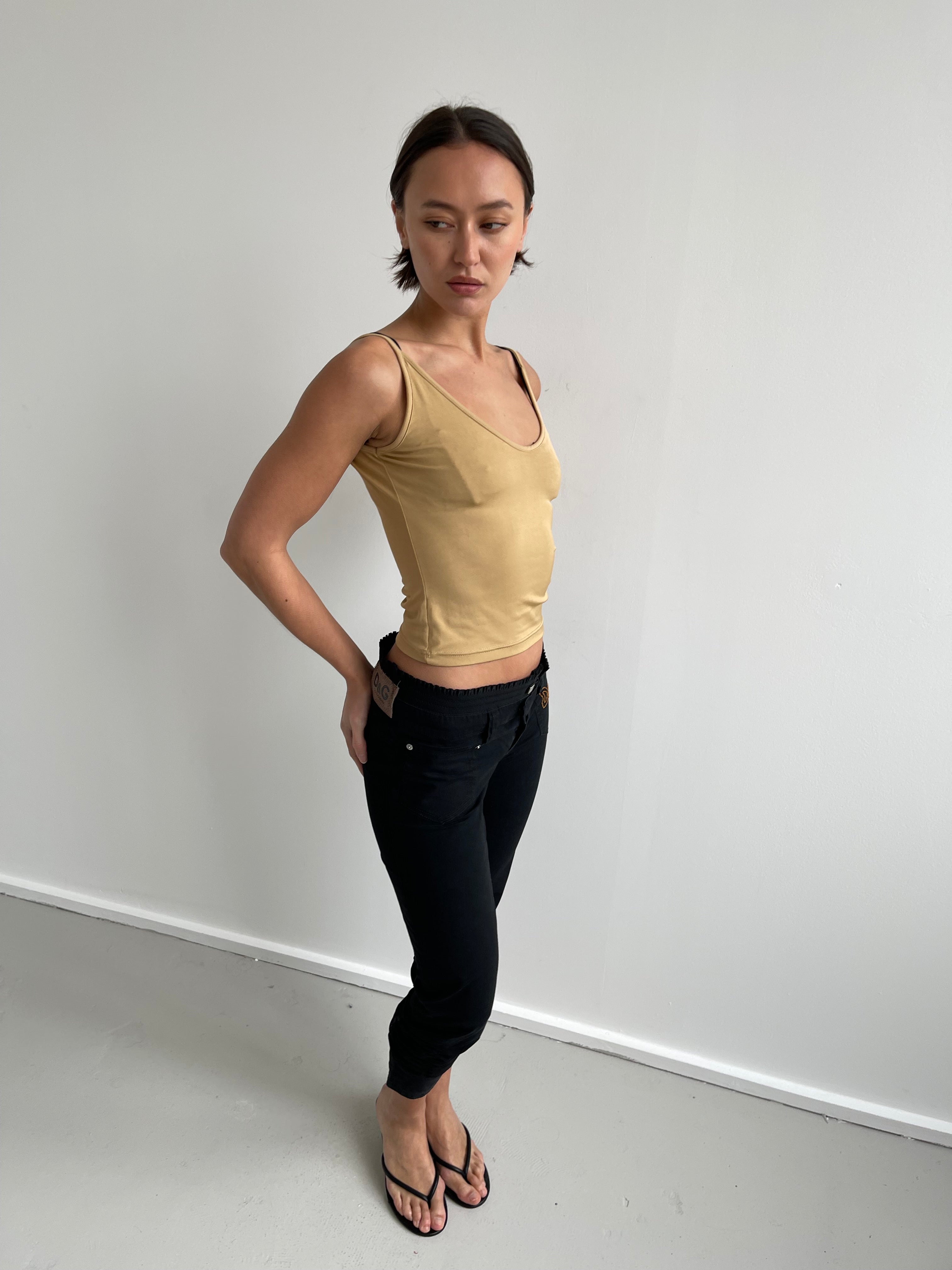 Vintage v-neck beige cami top