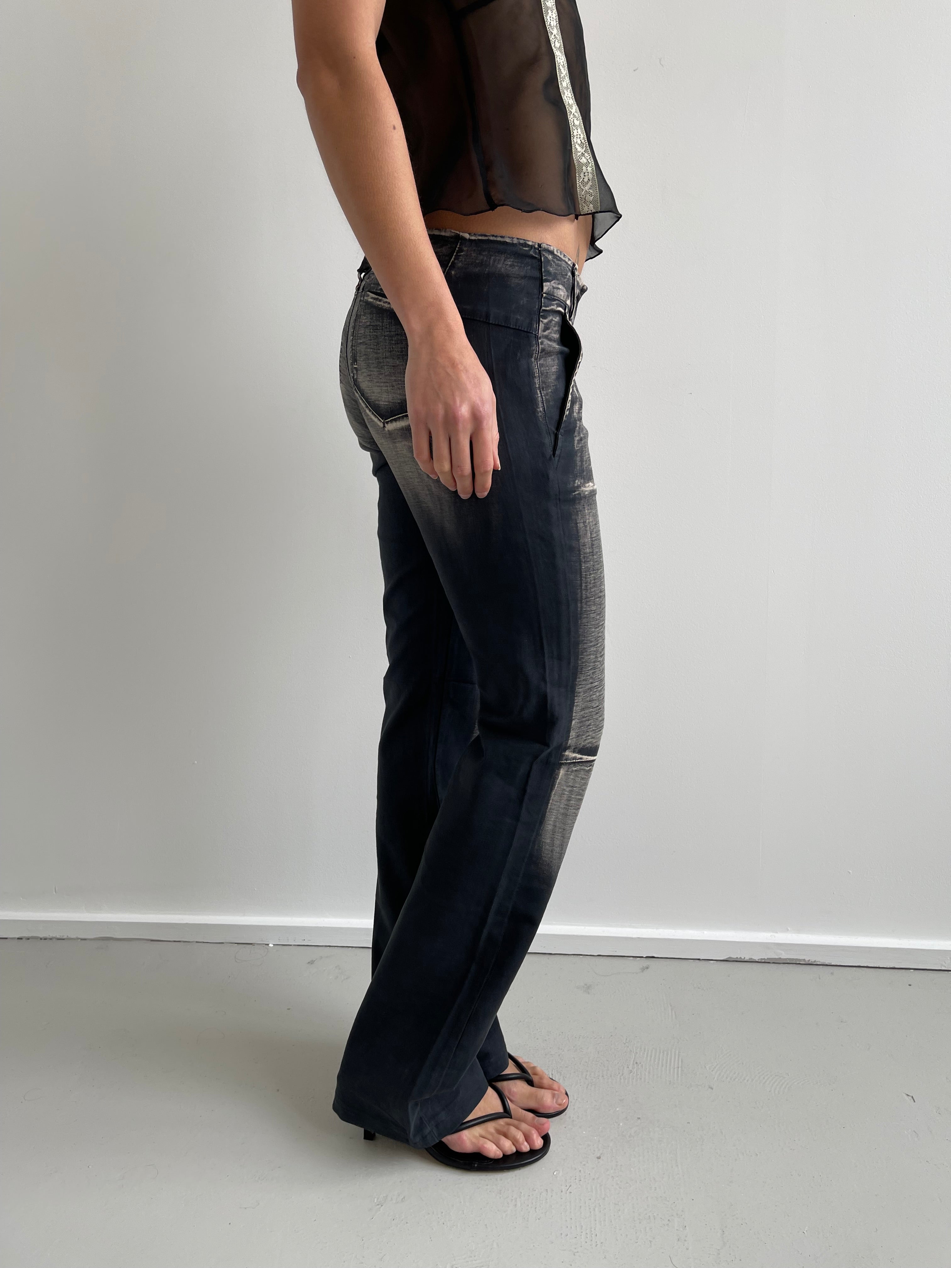 Sportmax distressed print trousers