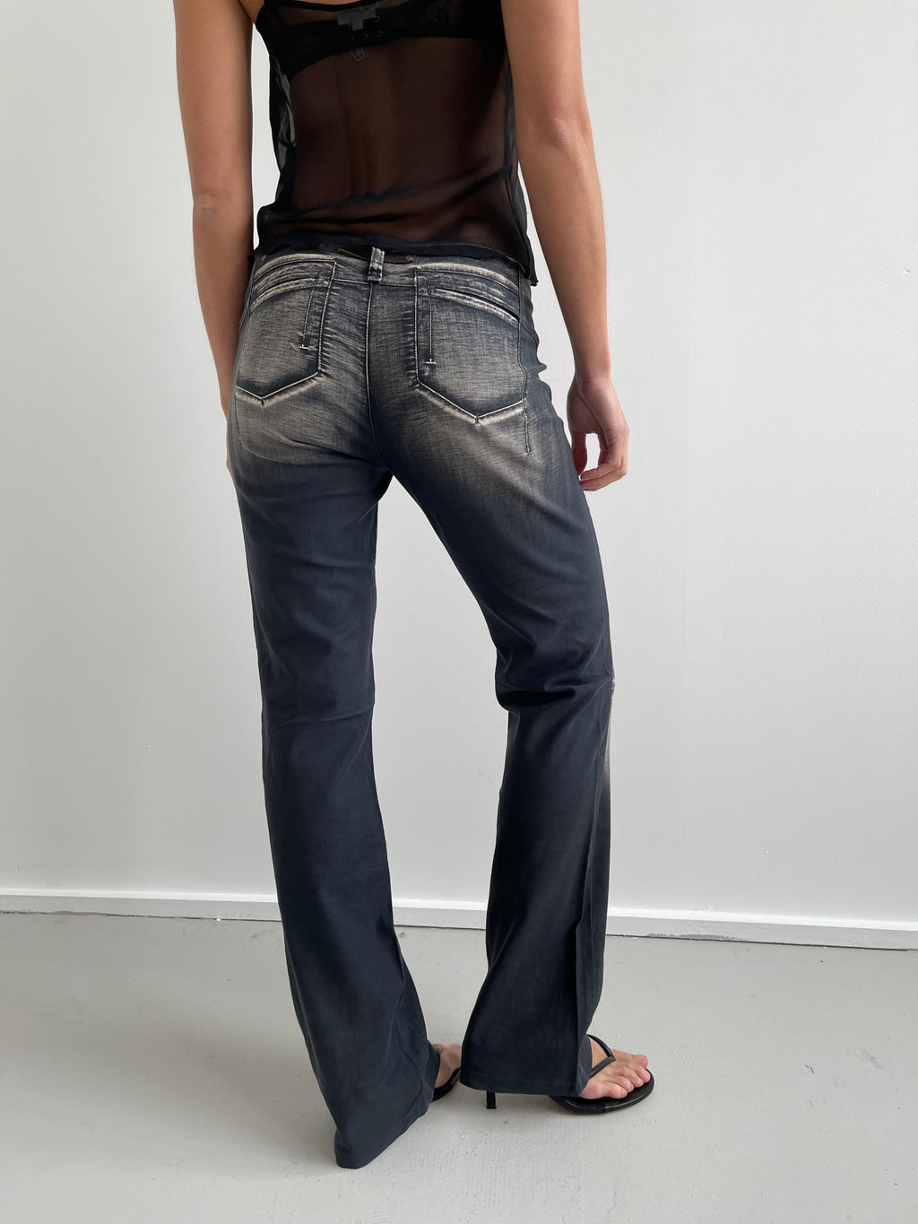 Sportmax distressed print trousers