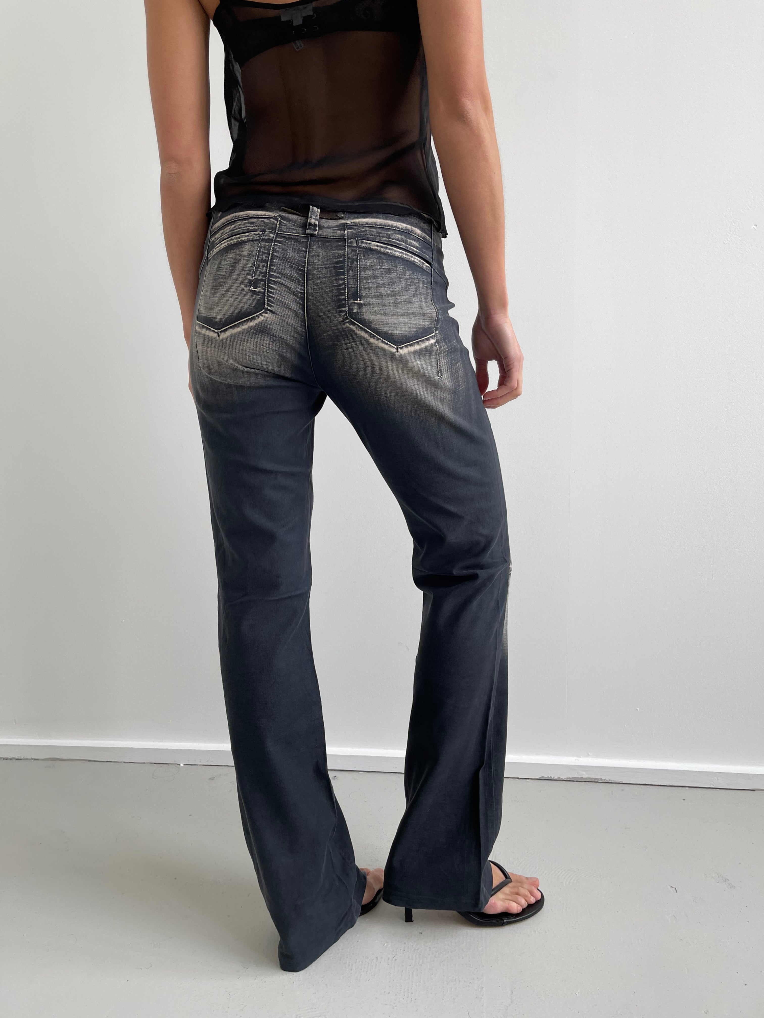 Sportmax distressed print trousers