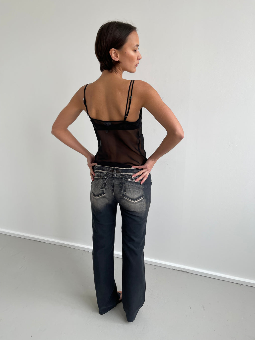 Yamamay black sheer cami top