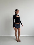00s denim mini skirt