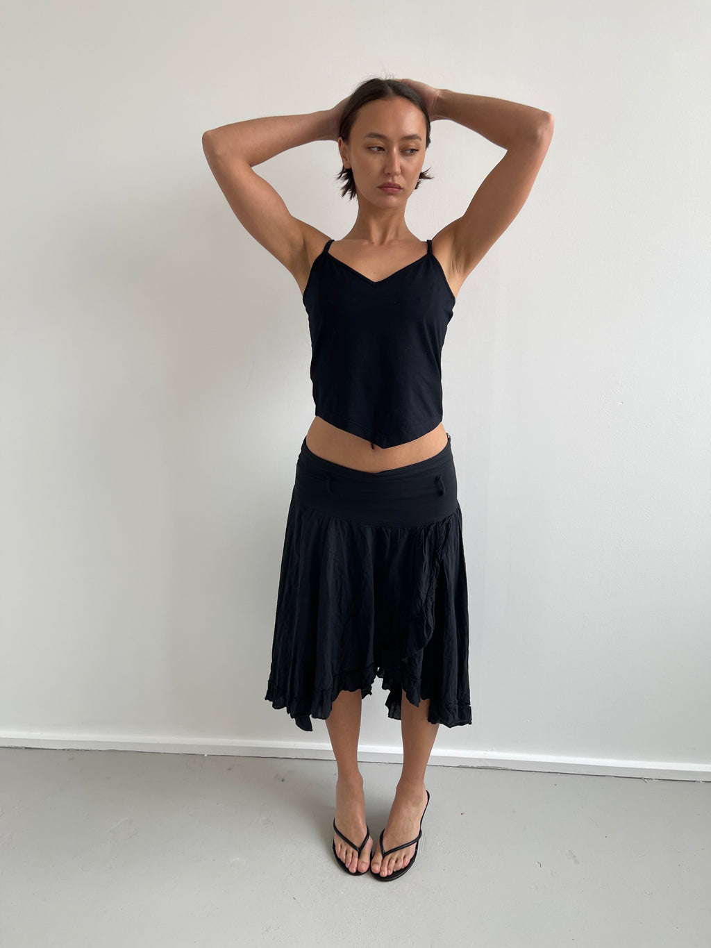 Hennes black handkerchief cami top