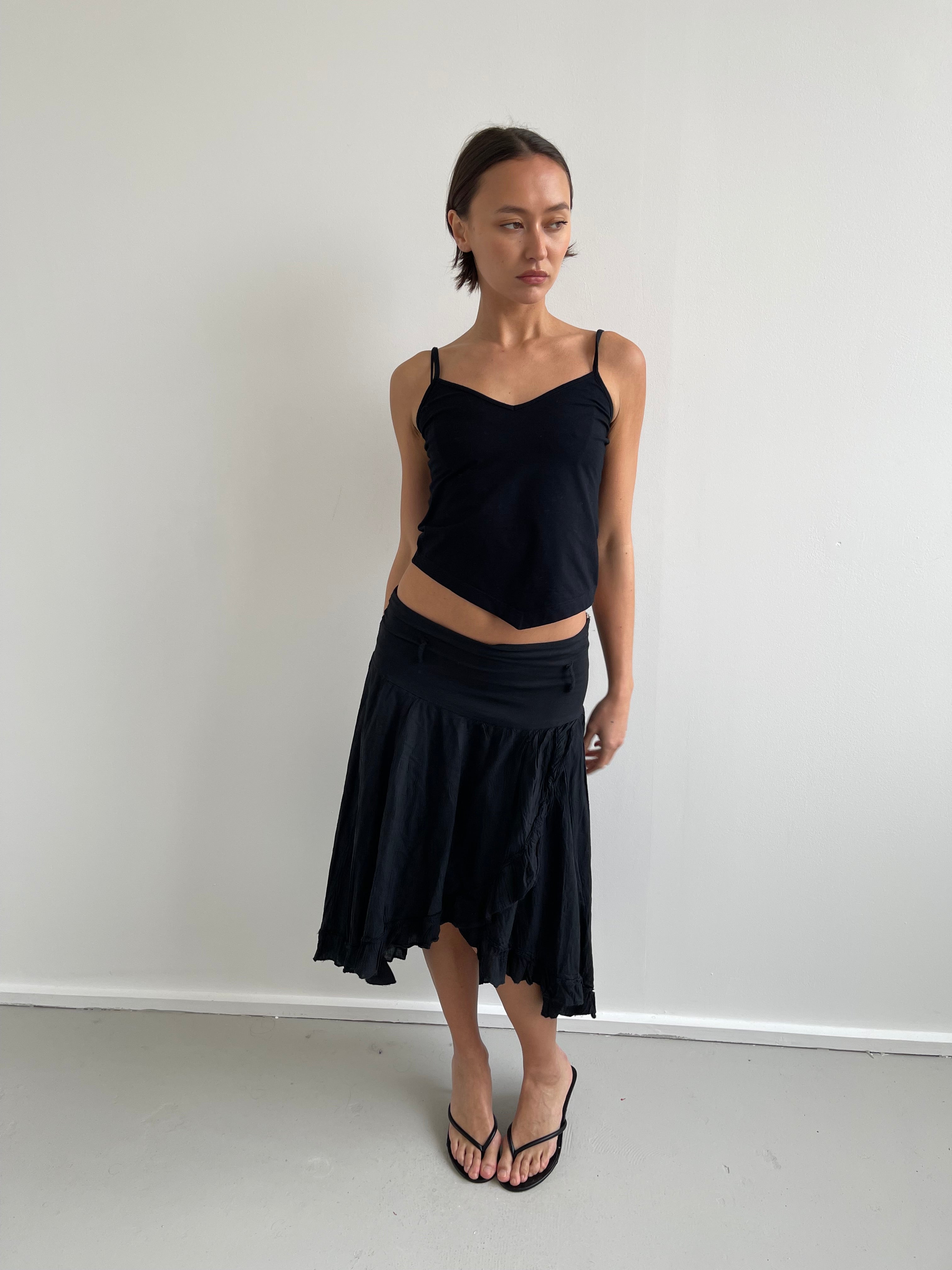 Hennes black handkerchief cami top