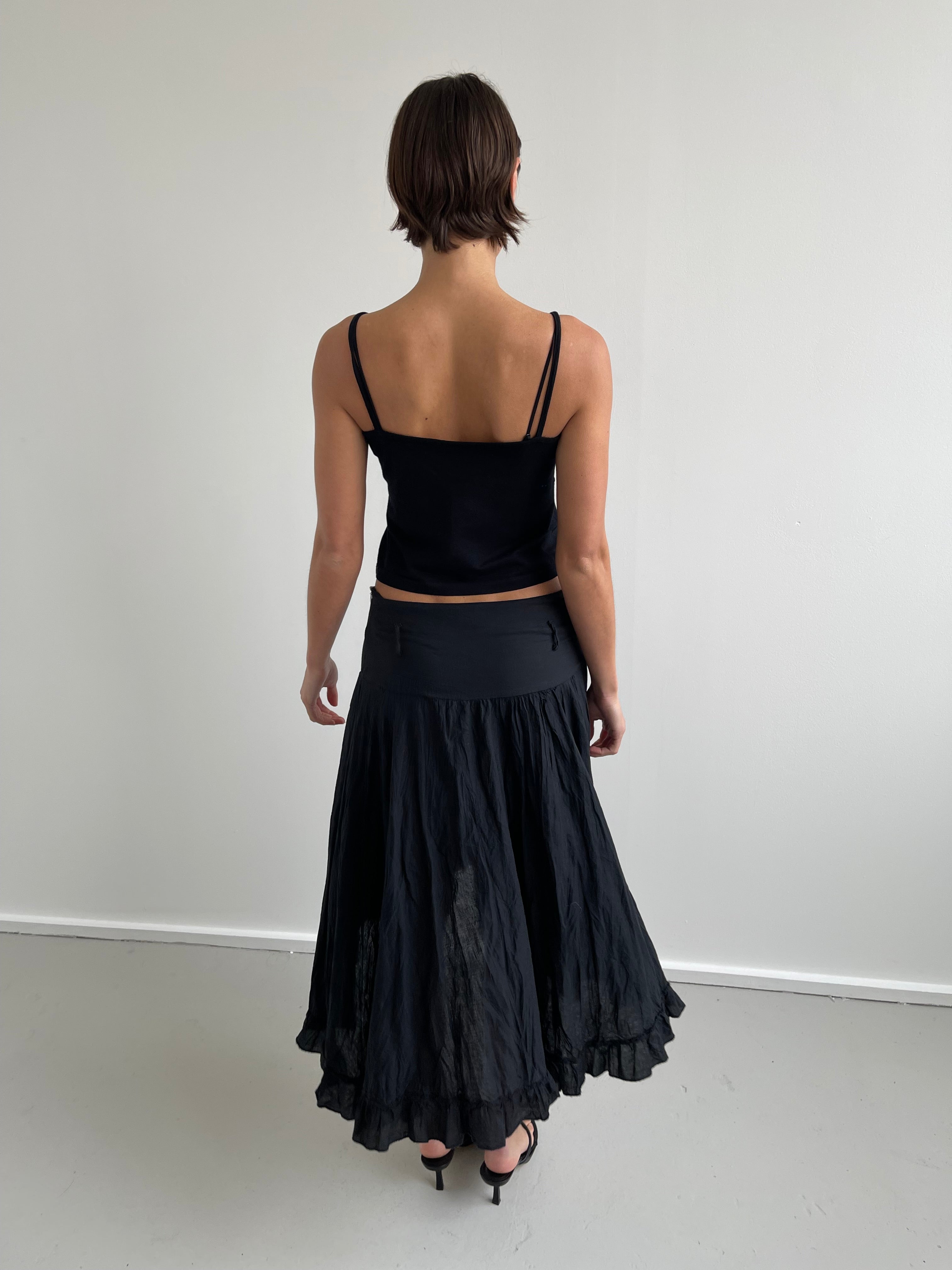 Hennes black handkerchief cami top