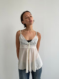 Cream lace cami top