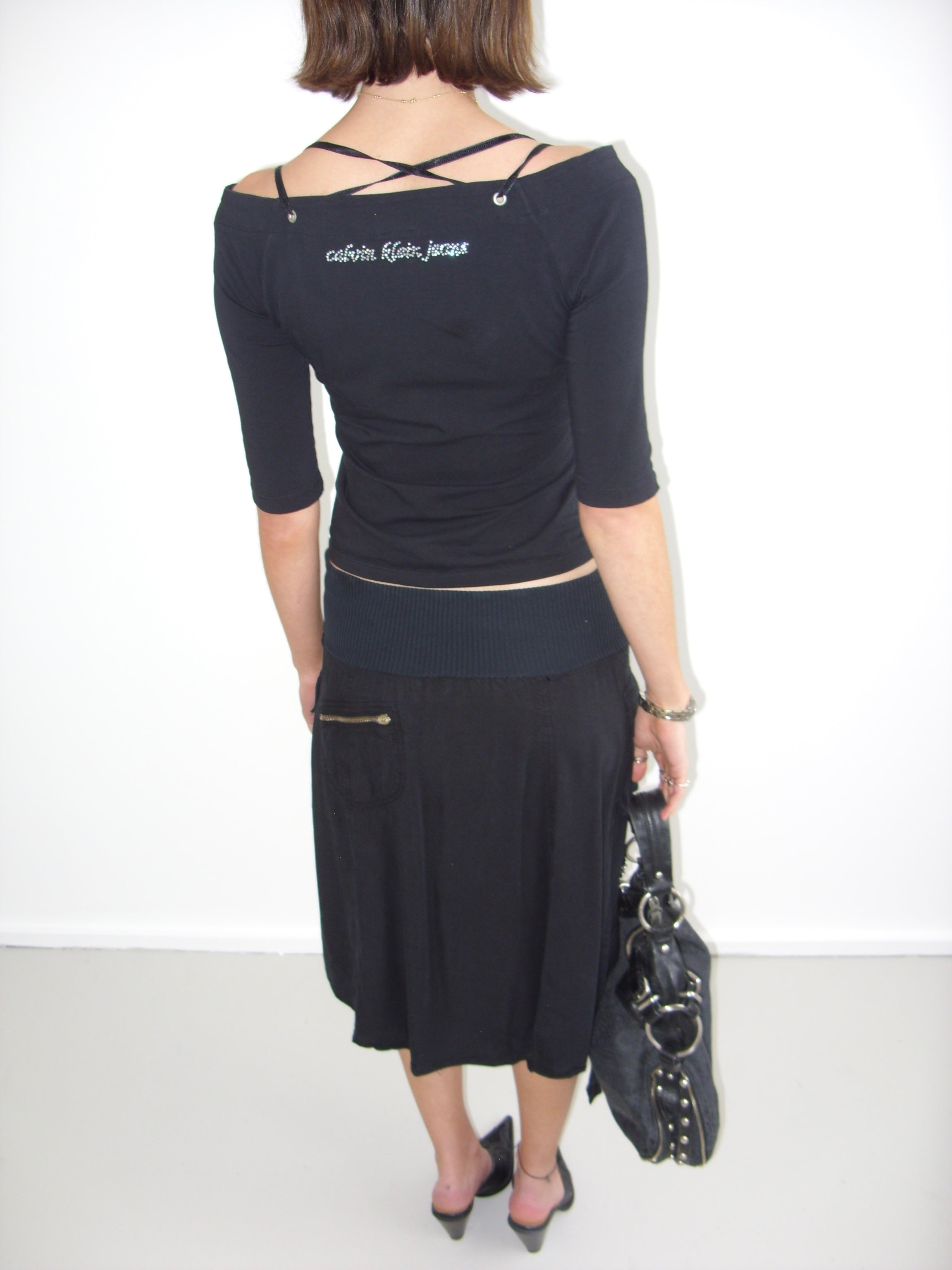 Calvin Klein Jeans black off the shoulder top