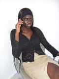 Black lace shirt