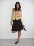Gold satin shirt