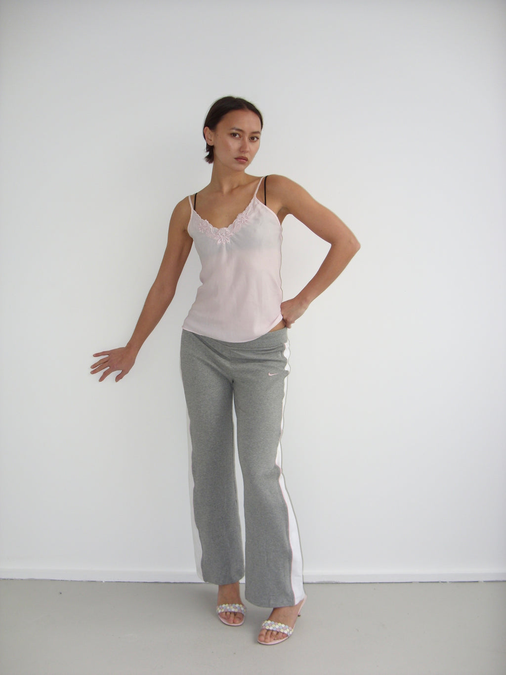 baby pink vintage cami top